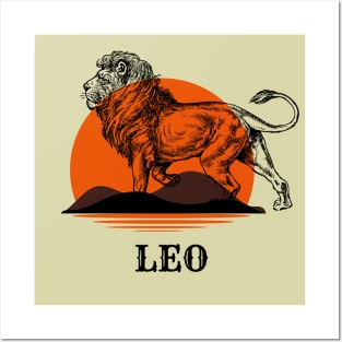 Fierce Leo Zodiac Sign Posters and Art